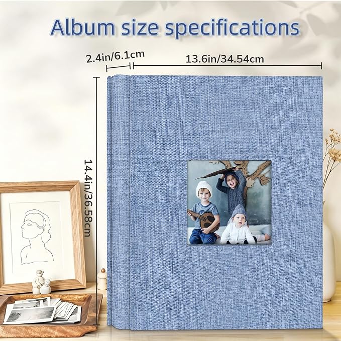 popotop Photo Album 4x6-600 Photos Photo Books with 600 Horizontal and Vertical Pockets,Linen Cover Albums for Family Wedding Anniversary Baby Vacation Pictures - Image 4