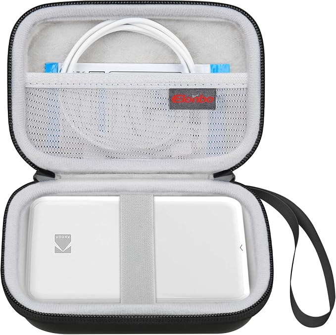 Elonbo Camera Carrying Case for KODAK Step Instant Smartphone Photo Printer | KODAK Step Portable Mini Color Wireless Mobile Printer Hard Travel Bag, Instant Color Picture Printer Storage Holder, Black by Elonbo