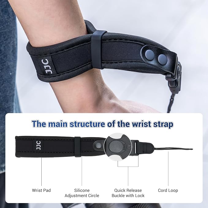 JJC Camera Hand Strap Wrist Strap for Canon EOS R50 Nikon Z6 II Z7 II Z50 | Updated Soft Strap for Sony A6000 A6100 A6300 A6400 A6500 A6600 A6700 A7RVI A7RV A7RIV A7V A7IV & More DSLR Mirrorless Camera - Image 4