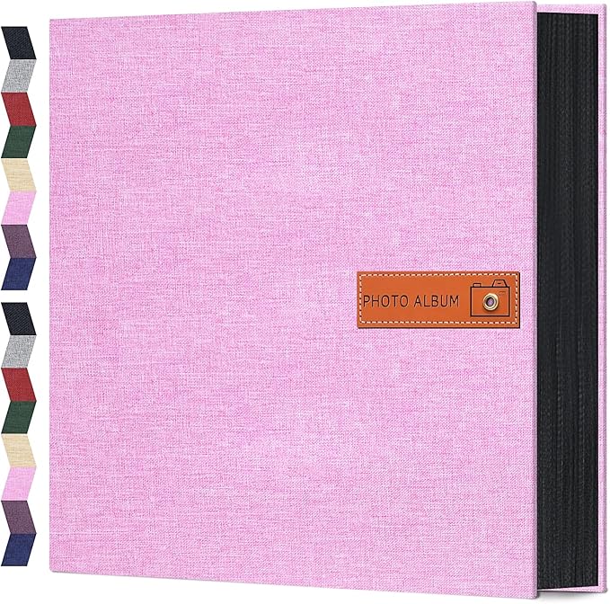 Popotop 4x6 Photo Album 600 Pictures, Linen Hardcover, Reinforced Spine | Large 600-Photo Capacity, Acid-Free PP Slip-In Pockets, 3 Landscape and 2 Portrait Photos per Page, No Memo Space by Popotop