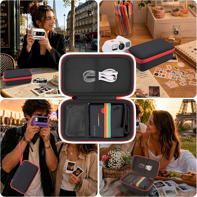 khanka Travel Case for Polaroid Go Generation 3 (6659/9192) Mini Instant Camera/Polaroid Go Generation 2 (6280),Case Only（black） - Image 7