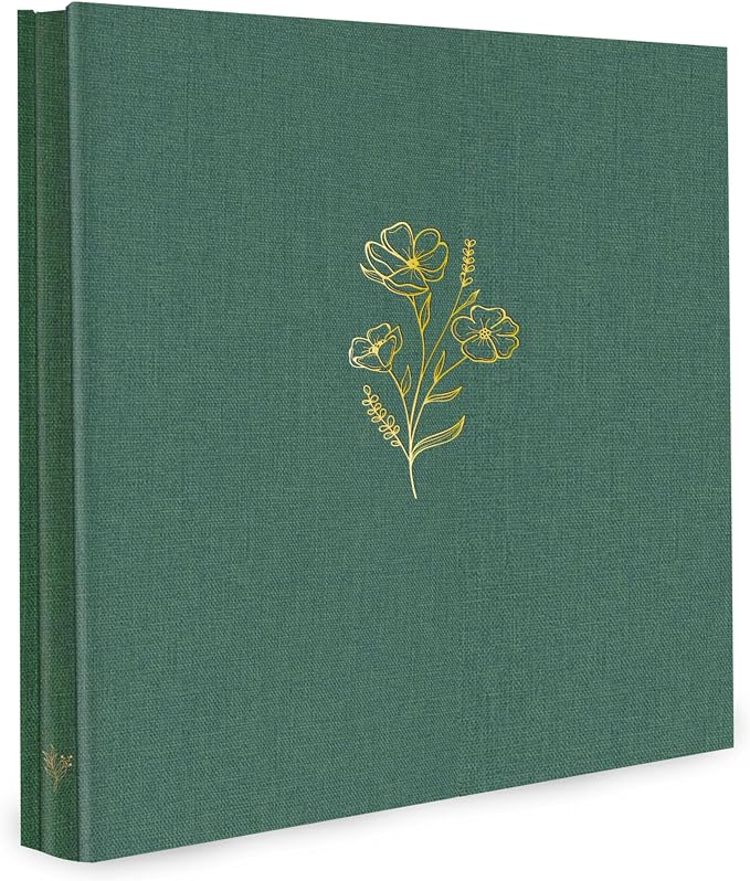 Holoary Photo Album 4x6 600 Photos 5 Pictures Per Page, 4”x6” Picture Album, Linen Fabric Cover Big Picture Book for Photos, 4x6 Photo Albums for Family Weddings Travel Memories(Dark Green) by Holoary