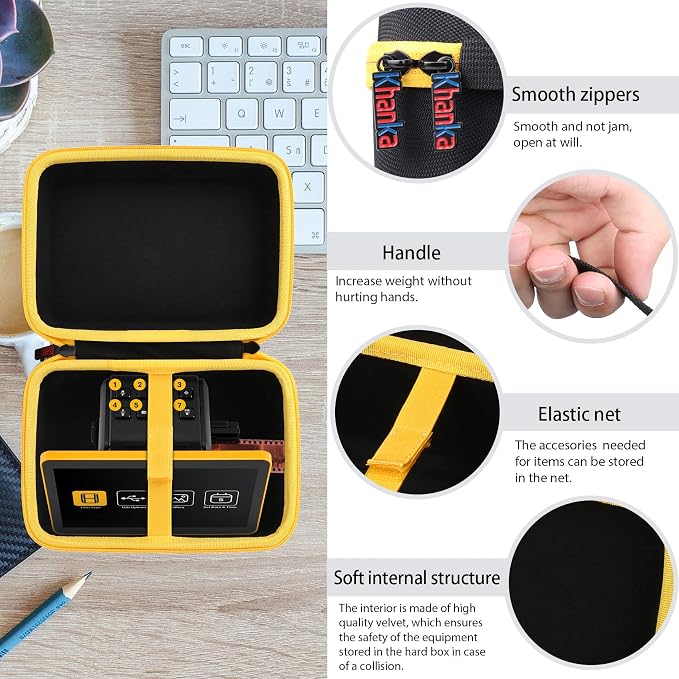 khanka Hard Travel Case for Kodak Slide N SCAN RODFS70 7" Film Scanner | EVA Hard Shell, Mesh Pocket Accessory Storage, Impact Resistant Protection, Water Resistant Protection, Protective Case Only - Image 8