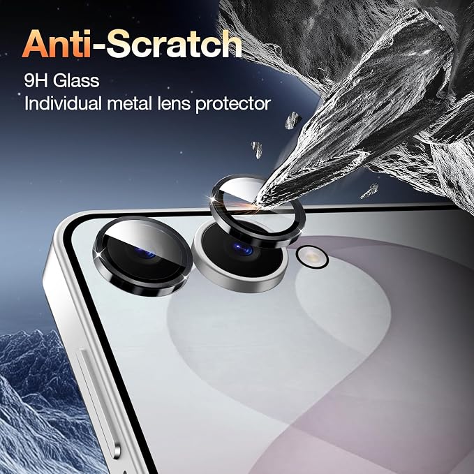 [2 Sets 6 Pack] Screen Protector for Samsung Galaxy Z Flip 8/Flip 7 | Internal Flexible TPU Film + Outer Glass Film + Metal Camera Lens Protector, Anti-Scratch, No Bubbles, Easy Installation - Image 6