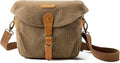 BAGSMART Canvas Crossbody Camera Bag with Rain Cover for Women Men, Khaki | SLR DSLR Camera Case, Compact Camera Shoulder Bag by BAGSMART