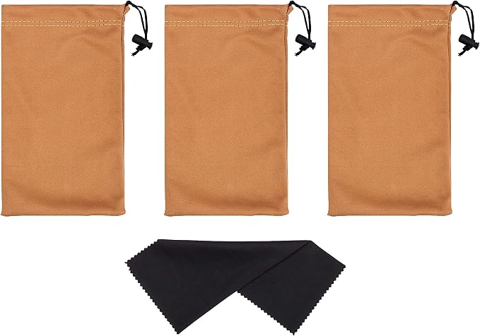 Premium Quality Microfiber Sunglasses Pouch With Spring Fastener - Image 2