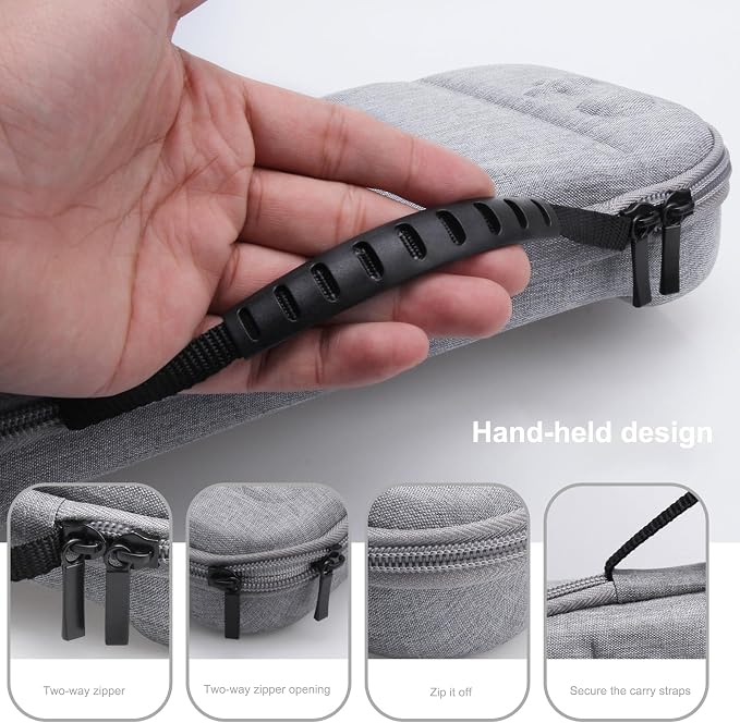 Storage Case for NS Switch 2 for (2025) case Cover,Grey Hard Shell Portable,Handbag with 2 Pack Tempered Films 2 in 1 - Image 4