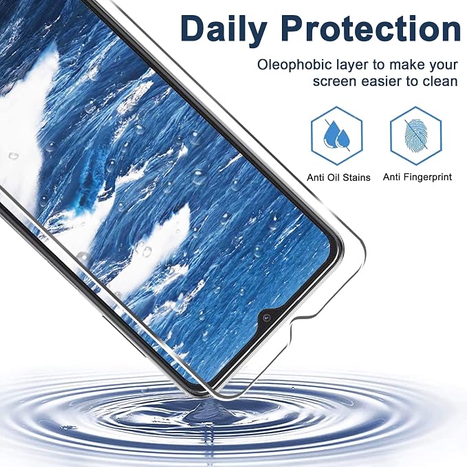 [3+3 Pack] Galaxy A13 Screen Protector with Camera Lens Protector, HD Tempered Glass Film, 9H Hardness, Anti Scratch, Easy Installation, Bubble Free, Screen Protector for Samsung Galaxy A13 4G/5G - Image 4