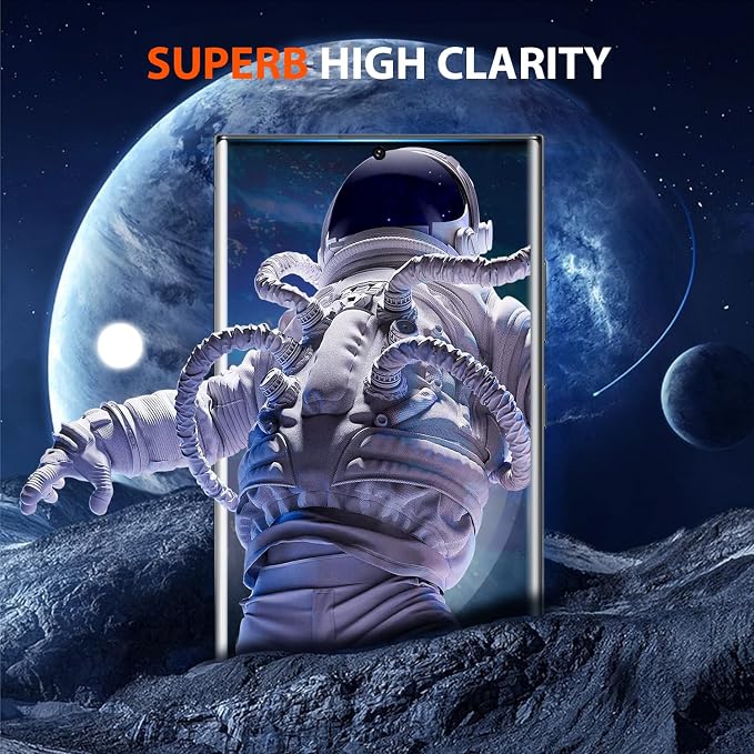 Samcorn 3 Pack Galaxy S23 Ultra Screen Protector, HD Clear Tempered Glass, Fingerprint Unlock, 3D Curved, Scratch Resistant, No Bubble for Samsung Galaxy S23 Ultra 5G Glass Screen Protector - Image 6