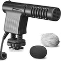 Opteka 3.5mm Cardioid Mini-Shotgun Hot Shoe Microphone for Mirrorless Cameras, DSLRs, and Camcorders with Windscreen, Fuzzy Dead Cat, Pouch by Opteka
