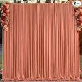 10x10 Rust Backdrop Curtain for Parties Wedding Wrinkle Free Red Photo Curtains Backdrop Drapes Fabric Decoration for Birthday Party Baby Shower Christmas 5ft x 10ft,2 Panels by Tao-GePartyDecorations