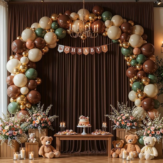 Dark Brown Backdrop Curtains-Wrinkle-Free Polyester Photography Drapes Party Curtain Background for Baby Shower Wedding Decorations- 16 X10FT - Image 7