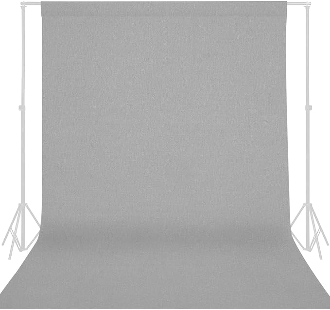 GFCC 5FTx7FT Grey Backdrop Background for Photography Photoshoot | Non-Reflective, Polyester Curtain, Easy Hang, Multipurpose Screen for Studio Photo Booth, Video Recording, Portrait, Party by GFCC