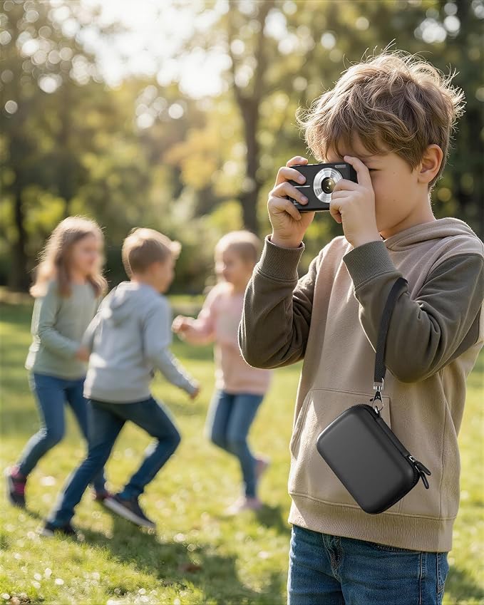 ProCase Digital Camera Case for KODAK Pixpro, Compact Travel Bag -Black | Vlogging Camera for CAMKORY/Lecran/Lecnippy/Froitx/aycy/FJFJOPK/KODAK PIXPRO FZ55/FZ45 4K, Mesh Pocket for Batteries, SD Card - Image 3