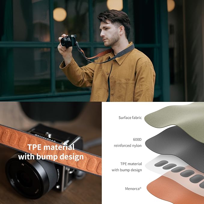 PGYTECH Retro Camera Shoulder Strap Air, Vintage Camera Strap Quick Release | 47.24''~55.12'' Adjustable Camera Neck Strap for Nikon/Canon/Sony/Fuji Cameras for Street, Travel & Daily, Earth Brown - Image 2