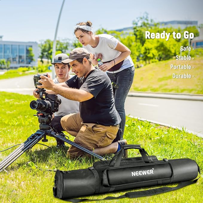 NEEWER 47"/1.2m Tripod Carrying Case, Heavy Duty Waterproof Nylon Bag with Handles & Shoulder Straps, Compact Case with Full Length Zippered Closure, External Pocket for Light Stand/Boom Stand/Tripod - Image 8