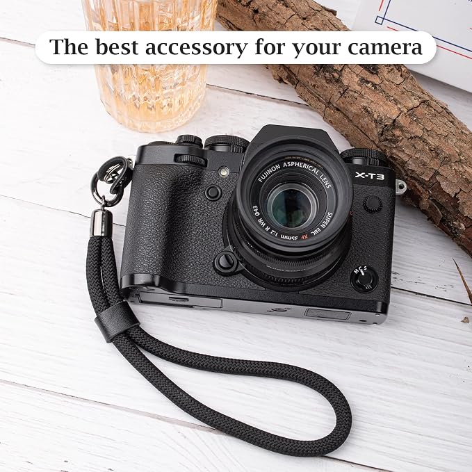 VOVMOEYA Camera Wrist Strap Rope,Camera Hand Strap Compatible with Fujifilm Nikon Canon Sony DSLR Camera - Black - Image 5