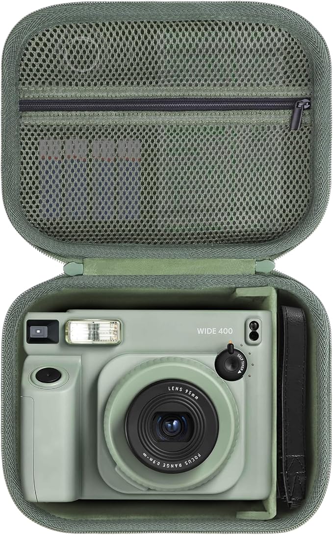 Lebakort Storage Case Compatible with Fujifilm INSTAX Wide 400 / Wide 300 Instant Camera (Sage Green Case) by Lebakort