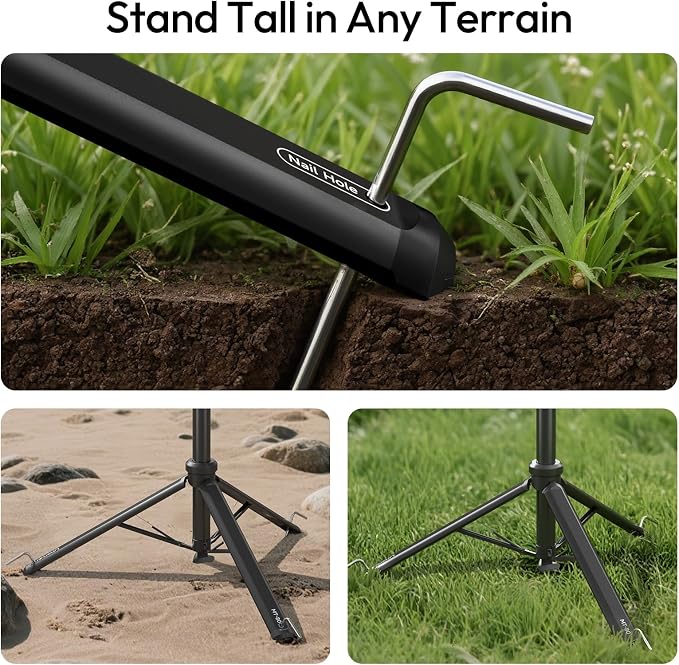 ULANZI MT-80 Aluminum Tripod Stand, 7FT Auto Pop-Up Camera Light Tripod | 11LB Max Load , 1/4" Screw, 360° Ball Head, 360° Rotates, Portable Video Light Stand for DSLR Camera, Ring Light, Video Rig - Image 6