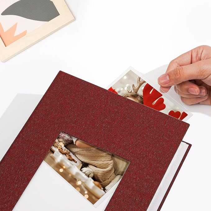 Vienrose 4x6 Photo Album, 2 Pack, 600 Photos, Red | Linen Cover, Photo Album Book, Baby Memory Book, Wedding Family - Image 3