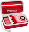 Kids Film Camera Case, Travel Storage Bag for Girls Boys | for ESOXOFFORE for Dylanto for Anchioo for WEEFUN for GKTZ for Amzelas for Mafiti, Mesh Pocket, Wrist Strap, Red by Grapsa