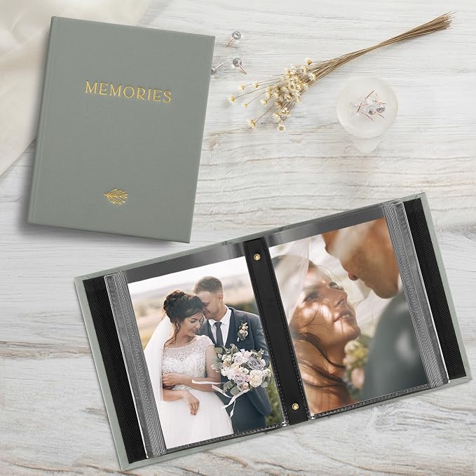 Beautiful Linen Photo Album For 4x6 Photos - Holds Up To 100 Pictures | Safely Stores Unique Memories - The Perfect Large Book for All Pictures of Treasured Family, Baby or Wedding Moments - Image 5
