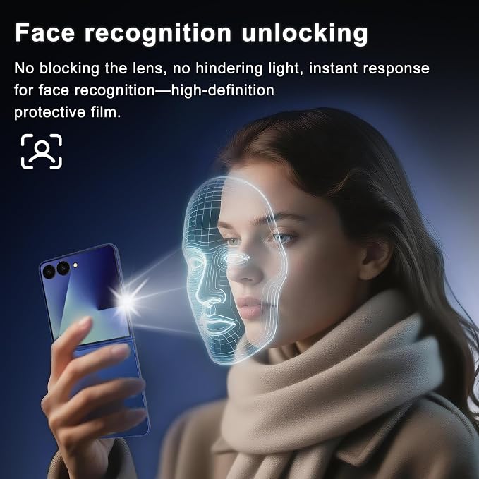 4 Pack for Samsung Galaxy Z Flip 7 Privacy Screen Protector, 2 Pac Inside Anti-Spy Soft Film + 2 Pac Front Anti-Spy Glass, Case Friendly, Privacy Screen Protector for Galaxy Z Flip 7 5G - Image 5
