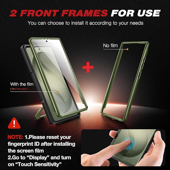 TONGATE Magnetic Stand for Samsung Galaxy S26 Ultra Case, Compatible with Magsafe, [Camera Cover & 2 Front Frames][Military Drop Protection] S26 Ultra Case Built-in Screen Protector & Belt Clip, Olive - Image 5
