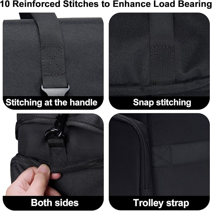 CADeN Camera Bag Case Shoulder Messenger Bag with Tripod Holder Compatible for Nikon, Canon, Sony, DSLR SLR Mirrorless Cameras Waterproof (Black, Large) - Image 6