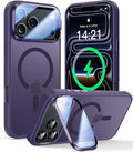 VOFATA [Upgraded Full Camera Protection] for iPhone 17 Pro Case with Camera Cover Stand [Fit for MagSafe][10FT Mil-Grade Protection] Translucent Magnetic iPhone 17 Pro Phone Case, Purple by VOFATA