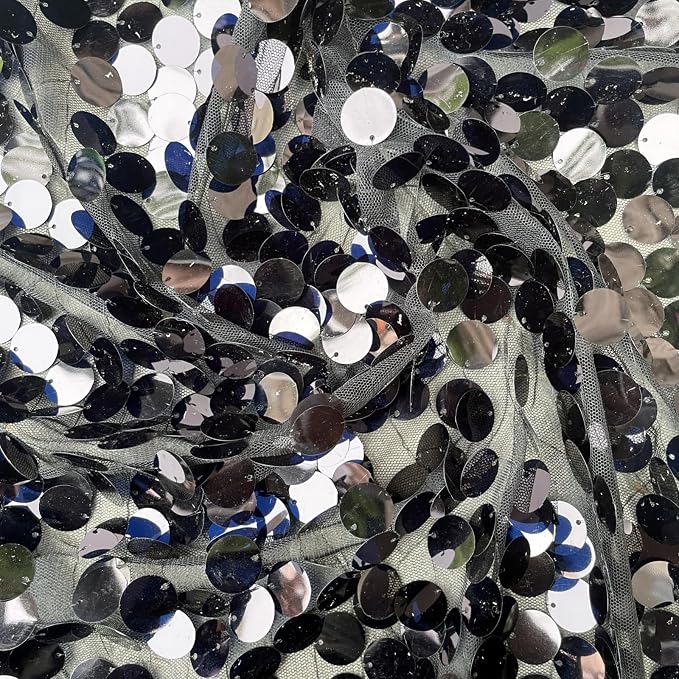 Black Sequin Backdrop, 4x10 Feet, Large 18MM, 2 Panel | Payette Shimmer, Photobooth Props, for Wedding, Home Decoration Supplies - Image 7