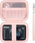 Carrying Case for Canon PowerShot SX740 HS, SX730 HS Camera, Pink | SX720 HS, SX620 HS, G7 X Mark III, G7 X Mark II Digital Camera, Storage Holder Travel Bag with Mesh Pocket for Battery Pack by Supmay