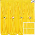 8 Panels Yellow Backdrop Curtain for Parties Wrinkle Free Lemon Yellow Photo Curtains Backdrop Drapes Fabric Decoration for Birthday Party Wedding Baby Shower 40ft(W) x 10ft(H) by Tao-GePartyDecorations