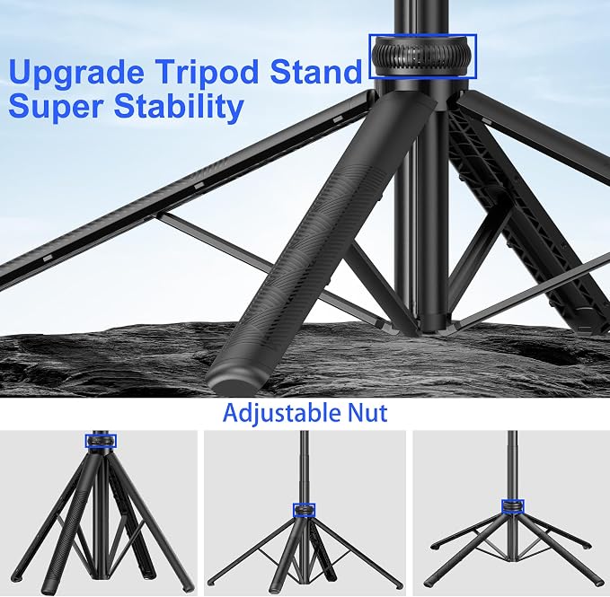 Auto Face Tracking Tripod for iPhone with Light 63” Selfie Stick Tripod Stand Follows Your Movement 360° Phone Camera Tripod with Wireless Remote for Content Creator Vlog Live Stream Video Recording - Image 4
