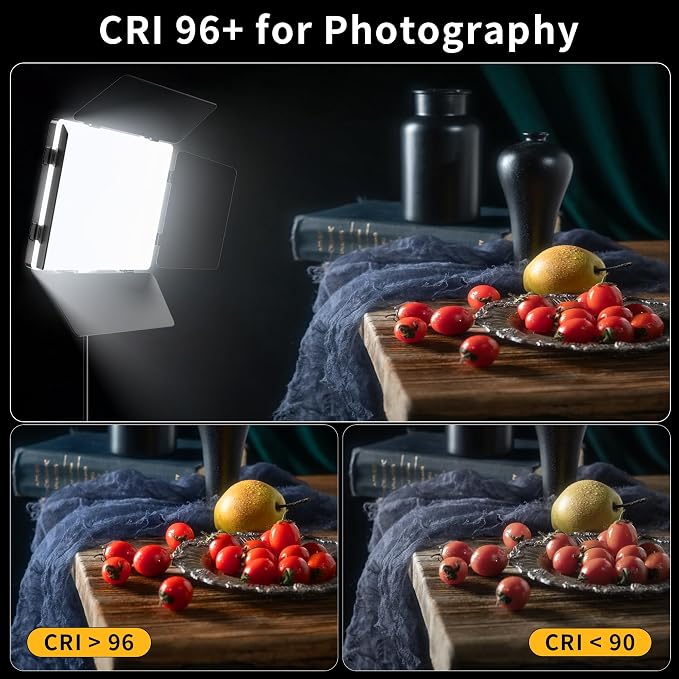 Pixel LED Video Light Panel Photography Camera Lighting 20W Bi-Color Dimmable 2500-6500K Led Studio Streaming Lights Photo Video Shooting (Battery Not Included) - Image 3