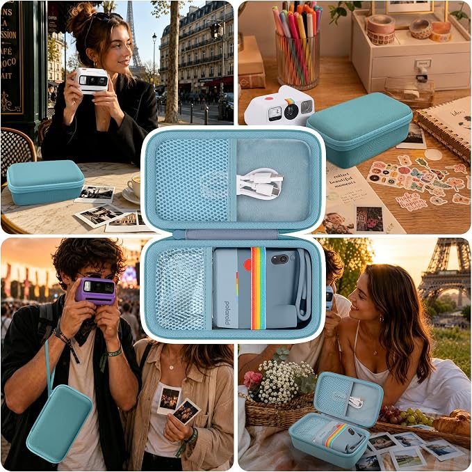 khanka Case for Polaroid Go Gen 3 Mini Instant Camera(9195/6653),Blue | Fits for Polaroid Go Generation 2,Accessory Storage Pocket, Travel-Ready Portable Storage,Case Only - Image 7