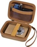 ALKOO Digital Camera Case for CAMKORY/Pouch for KODAK Pixpro, Dark Brown | for Lecran/for VAHOIALD Point and Shoot Camera, Hard Carrying Case with Mesh Pocket, Compact for Vlogging, Travel and Storage by ALKOO