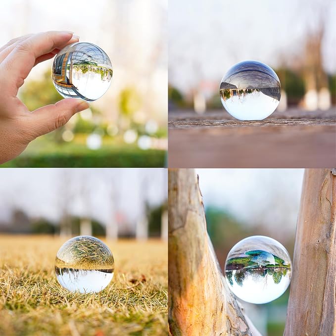 Clear Crystal Ball 2.3in Real Glass Ball with Stand for Home Decor Gift | High Clarity K9 Crystal Smooth Polished Surface Ideal For Home Decor Feng Shui Display Gift And Collection - Image 5