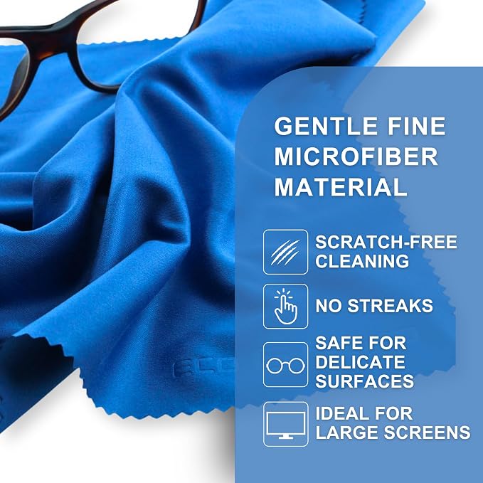 Eco-Fused Microfiber Cleaning Cloth - 12x12 Inch Microfiber Cloth - Pack of 20 Large Cleaning Cloths - Microfiber Cleaning Cloth for Electronics and Monitors - Image 2