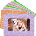 12Pcs Magnetic Picture Frames for 4"x6" Photo, Locker Accessories for Girls | 6 Colors, Cute Back to School Gifts, Classroom Decorations Supplies, Refrigerator Decor, White Dots by ANPHSIN