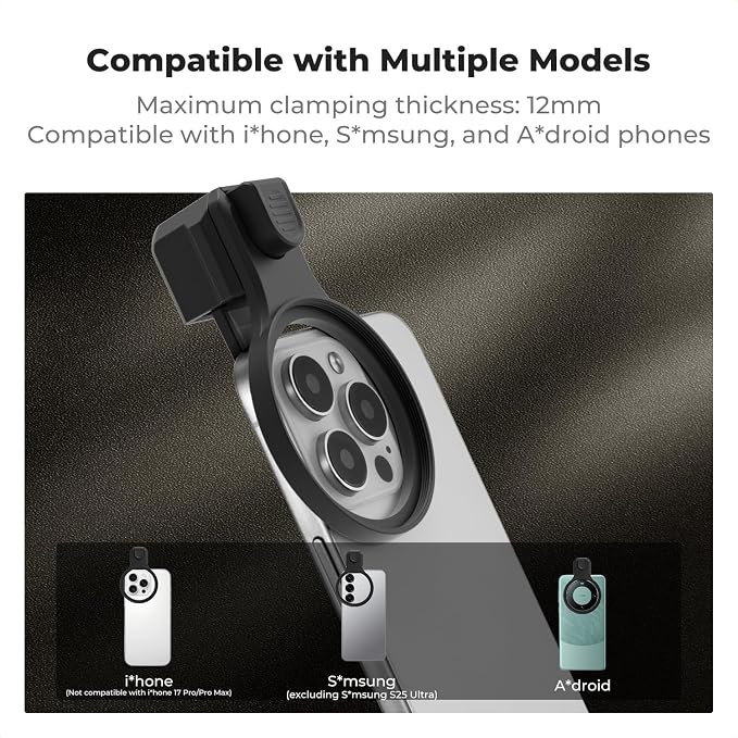 K&F CONCEPT 58mm Press-on Phone Lens Filter Adapter | Compatible with iPhone 17/16/15/14/13/12, 16/15/14/13/12 Pro, 16/15/14/13/12 Pro Max, FP102 - Image 5