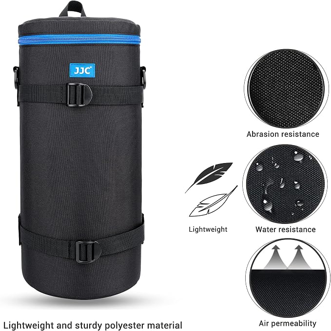 JJC Deluxe Lens Case Pouch Bag for Nikon Z 180-600mm Lens Below 5.5"x14.6" | for Canon RF 200-800mm f6.3-9 IS USM, Sony FE 200-600mm f5.6-6.3, Nikon Z 180-600mm f5.6-6.3 VR, Z 600mm f6.3 VR Lens & More - Image 2