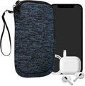 kwmobile Universal Phone Pouch Size L - 6.5" - Neoprene Smartphone Pouch with Zip - Water-Repellent Mobile Phone Case - Sleeve in Deep Ocean/Black by kwmobile
