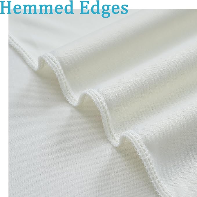 60ftx10ft Wrinkle Free Ivory Backdrop Curtains for Parties, Silky Polyester Photo Backdrop Drapes 12 Panels 5x10ft Back Drop Cloth for Wedding Birthday Baby Shower Photography Background - Image 4