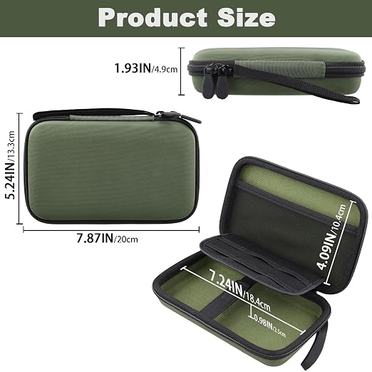 Flaxune Hard Travel Case for Wildgame Innovations Trail Pad VU60 SD Monitor | Shockproof, With Handle, Hard Shell Exterior, Storage Compartment, Portable Carrying Box, Dark Green Case - Image 6