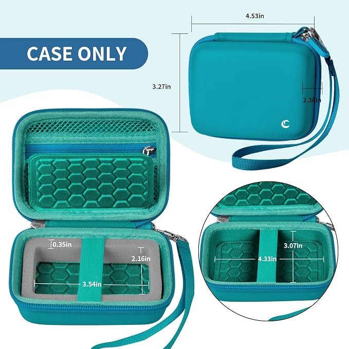 Comecase Digital Camera Case for Kodak PIXPRO FZ45 FZ55, Navy Blue | Fits Cameras up to 4.33 x 3.07 x 2.3 in, Pre-Cut Foam, Elastic Strap&Hand Strap, Mesh Pocket for Accessories, Case Only - Image 5