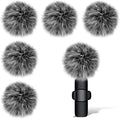 Mini Wireless Furry Windscreen Covers, 5 Pcs Furry Windscreen Muff Lavalier Microphone Wind Screen Muffs Pop Filter Noise Reduction for Wind and Ambient Noise Improve Mic Audio Quality (Grey) by Unknown