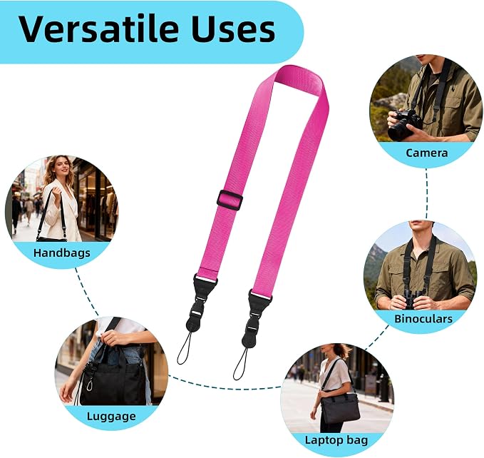 3 Pack Adjustable Shoulder Strap, iPad Strap Nylon Neck Lanyard (Purple) - Image 8