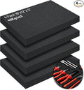 4Pcs Pick and Pluck Foam Sheets for Cases - 16x12x2", Tool Box foam for Toolbox, Gun Case, Camera Case, Pre-Cut Cubes for Customizable Protective Foam Insert Kit by Foamagic