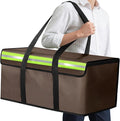 Large Fireproof Document Bag for Home Safe Storage, 24 x 12 x 12in, Brown | 2000°F Fireproof document box, 4-layer fiberglass important document storage for photo, file and cash with reflective strip by Amerbro